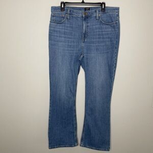 J.CREW Flare Crop Jeans Women 32T Mid Rise Tall All-Day Stretch BX542